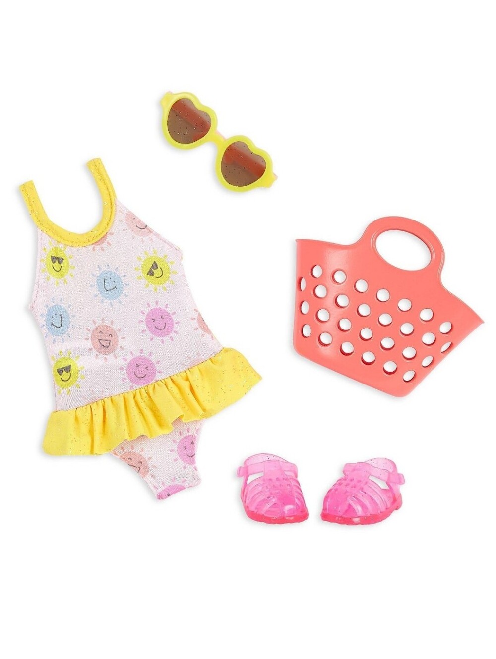 New!Glitter Girls Sun Smiles Swim Set Ruffle Y2k Outfit For 14"Doll Girlhoodcore
